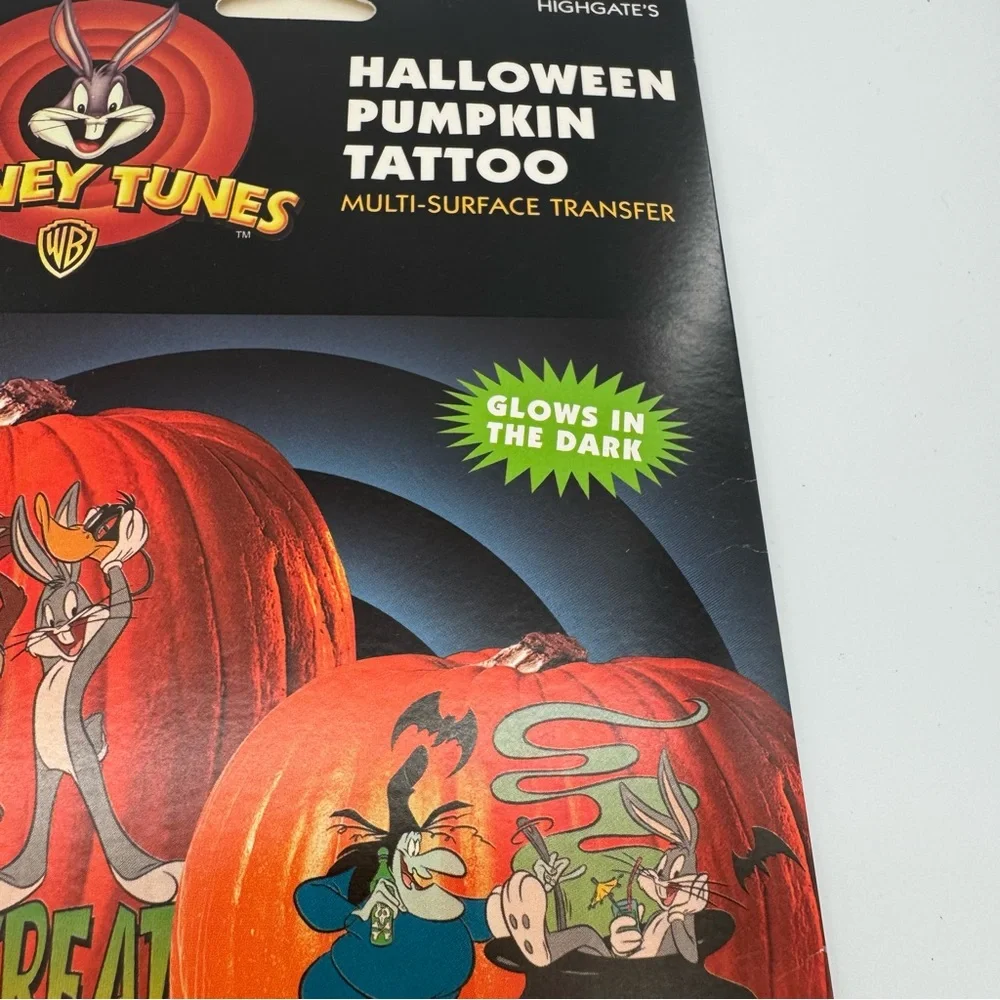 Vintage Looney Tunes Bugs‎ Bunny Halloween Pumpkin Tattoo Decorating Kit New